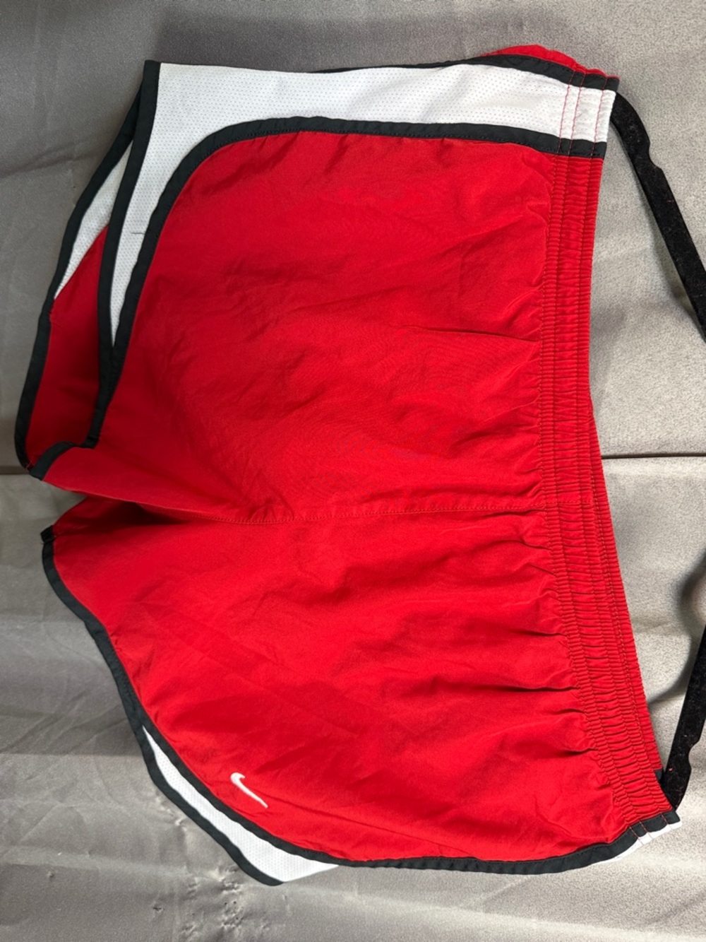 Nike Red Athletic Shorts with White & Black Trim